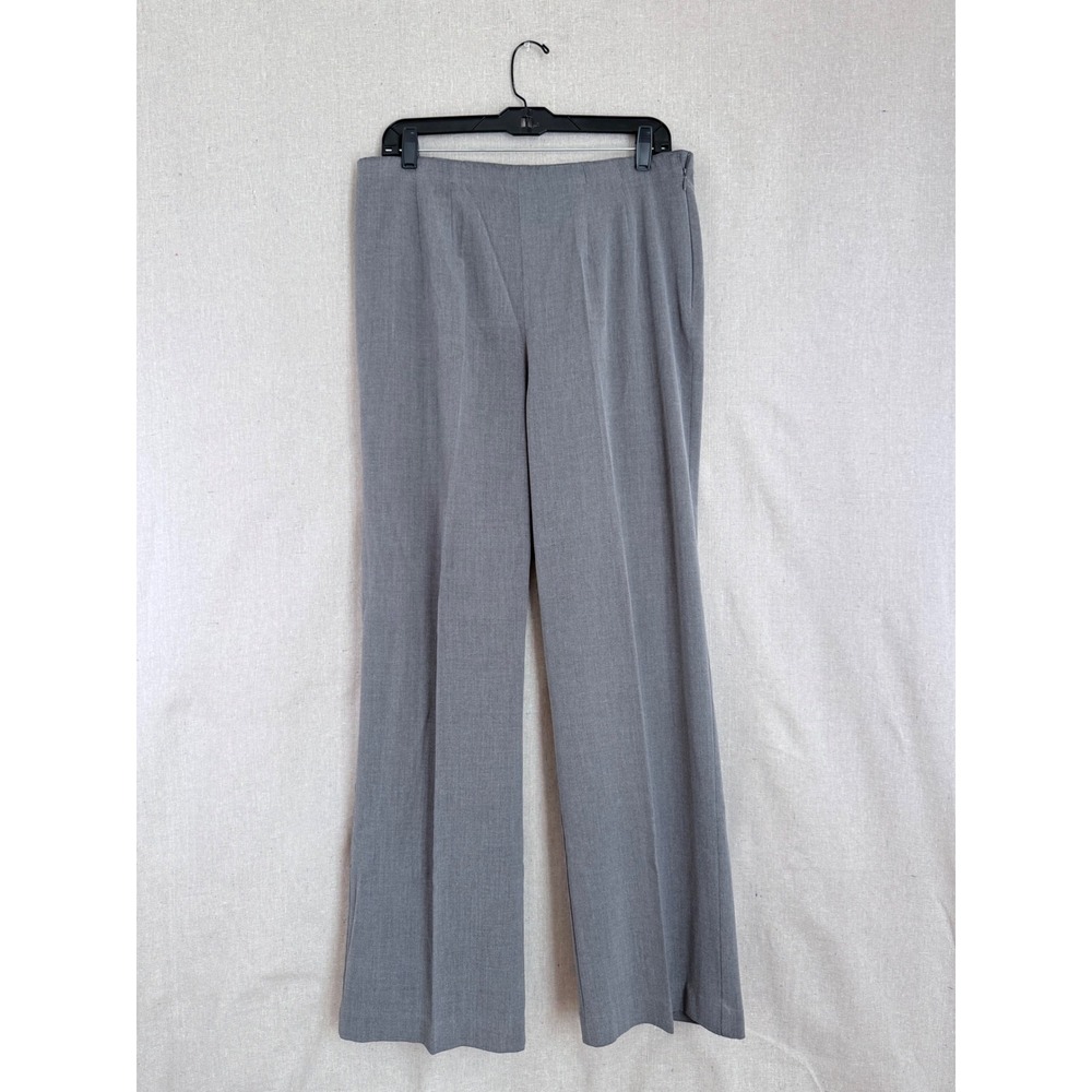 East 5th Womens Gray Wide Leg Dress Pants Side Zip Career Trousers Size 14